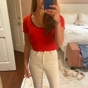 Red zara top